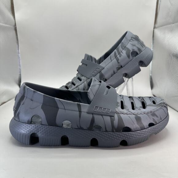 Cole Haan Zerogrand All-Day Shoes Mens 13 US Gray Camo Grand 360 Rubber Loafers - Picture 1 of 9